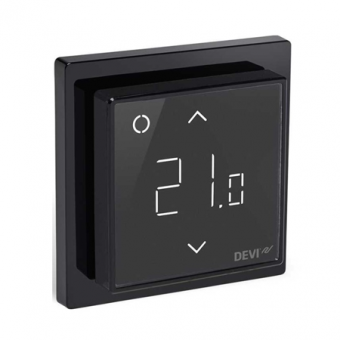 Терморегулятор DEVIreg Smart интеллектуальный с Wi-Fi, 16А цвет черный