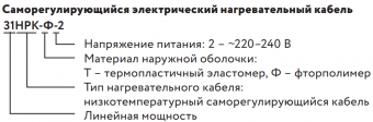 Саморегулирующийся нагревательный кабель 17НРК-Т-2